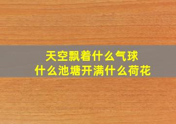 天空飘着什么气球 什么池塘开满什么荷花